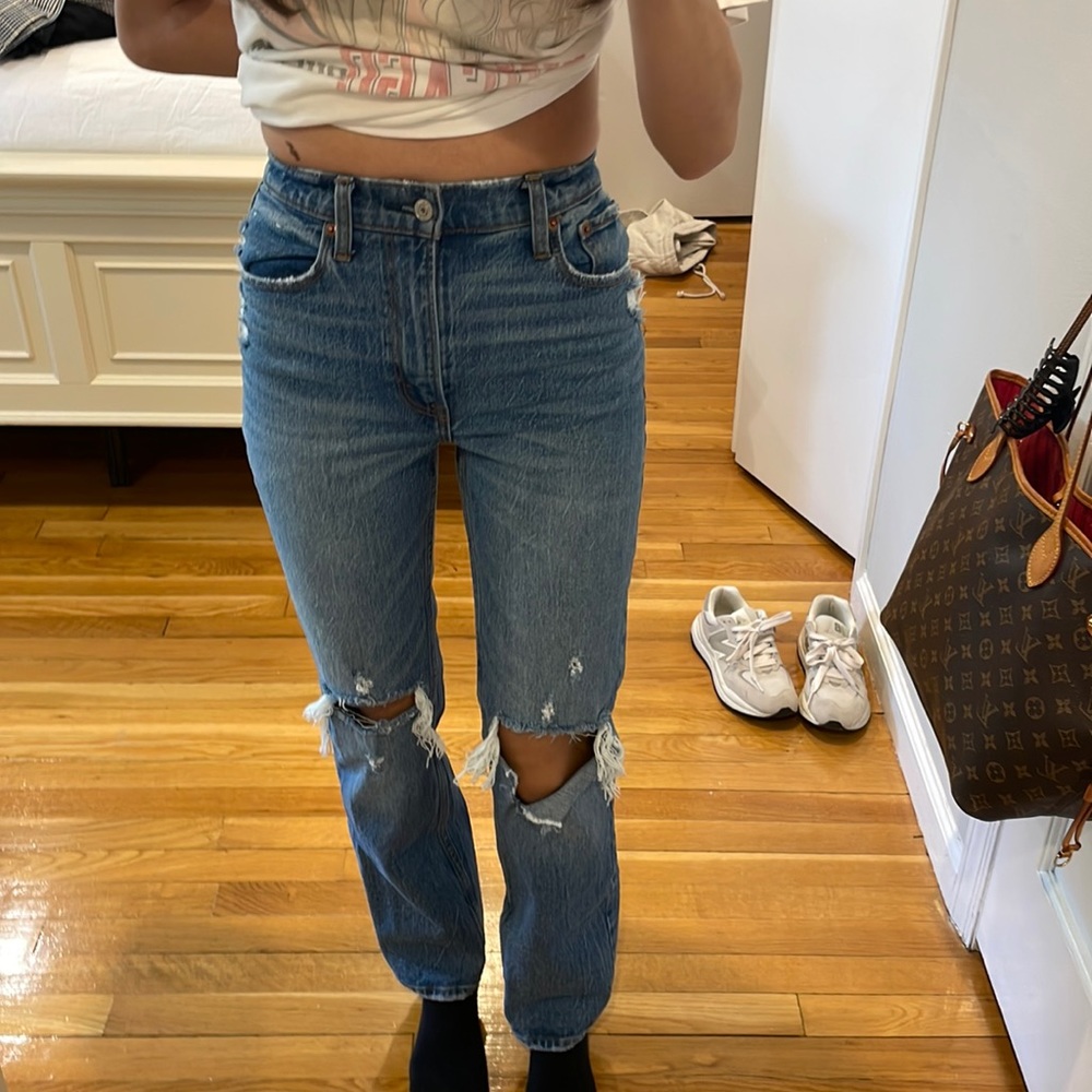 Abercrombie 90s straight ultra high rise